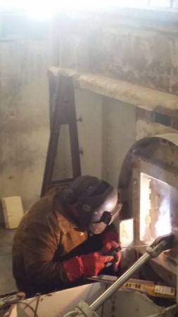 Raparación mesa de corte (aplicación de soldadura)